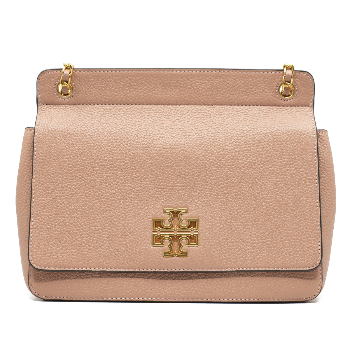 Gently Tory Burch Black Britten Flap Shoulder Bag for sale