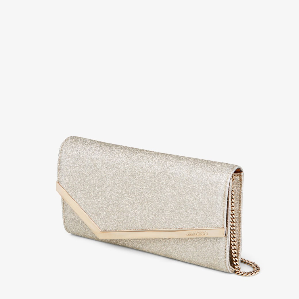 EMMIE Platinum Ice Dusty Glitter Clutch Bag