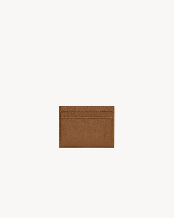 CASSANDRE SHADOW SAINT LAURENT CARD CASE IN GRAINED LEATHER