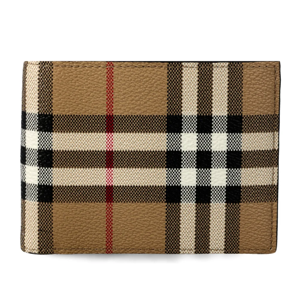 BURBERRY VINTAGE CHECK AND LEATHER CARD CASE