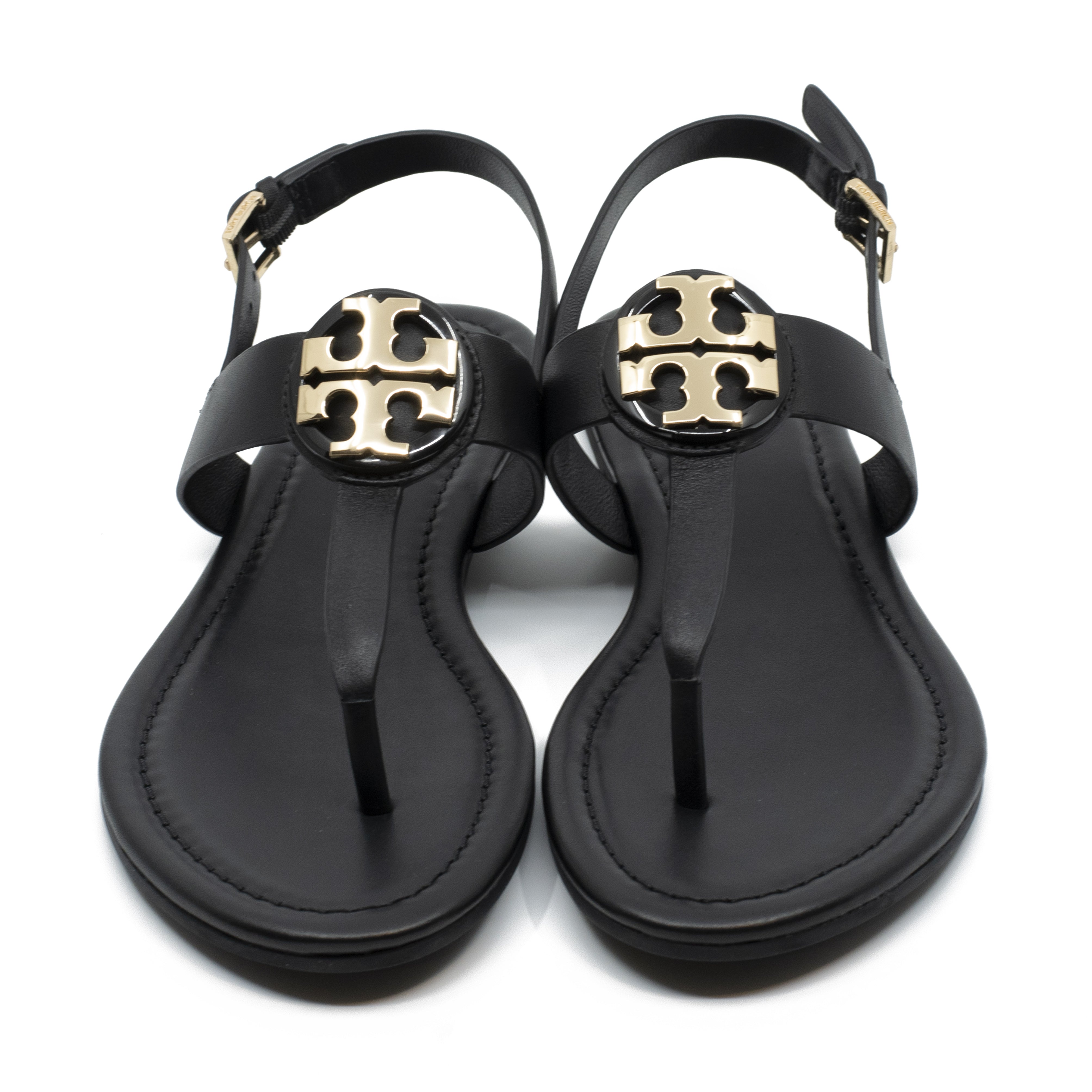 Claire Flat Thong Sandal in Perfect Black
