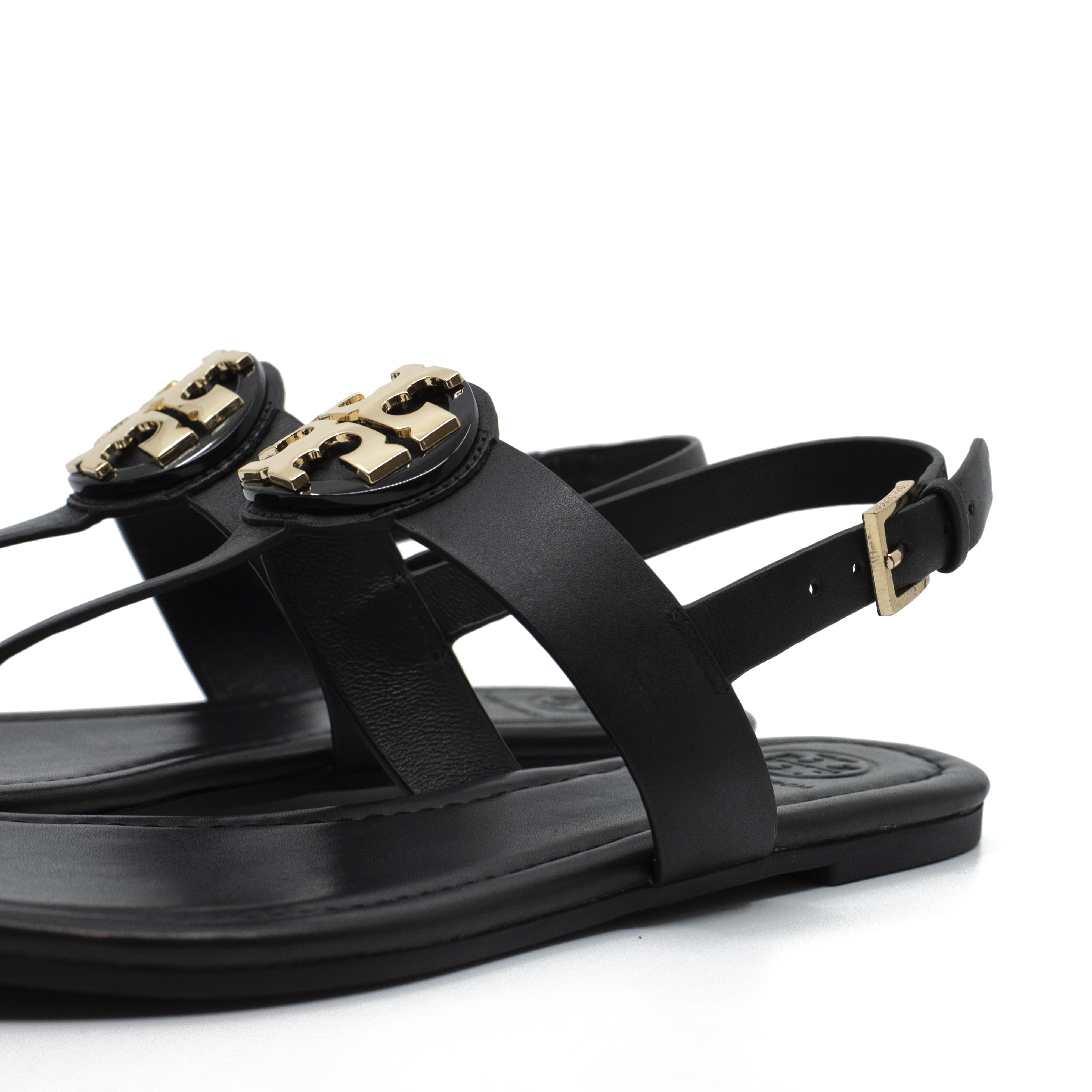 Claire Flat Thong Sandal in Perfect Black