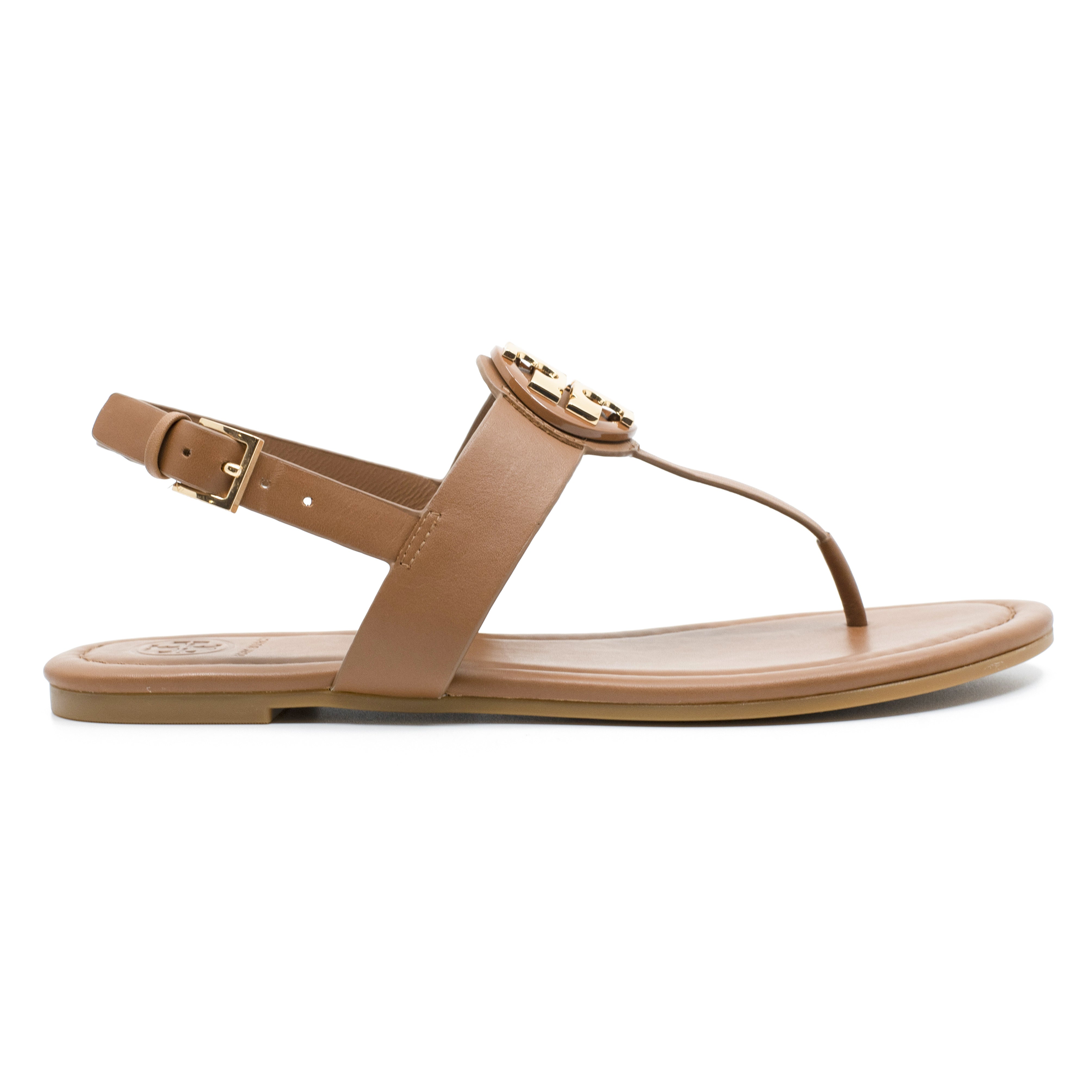 Claire Flat Thong Sandal in Royal Tan