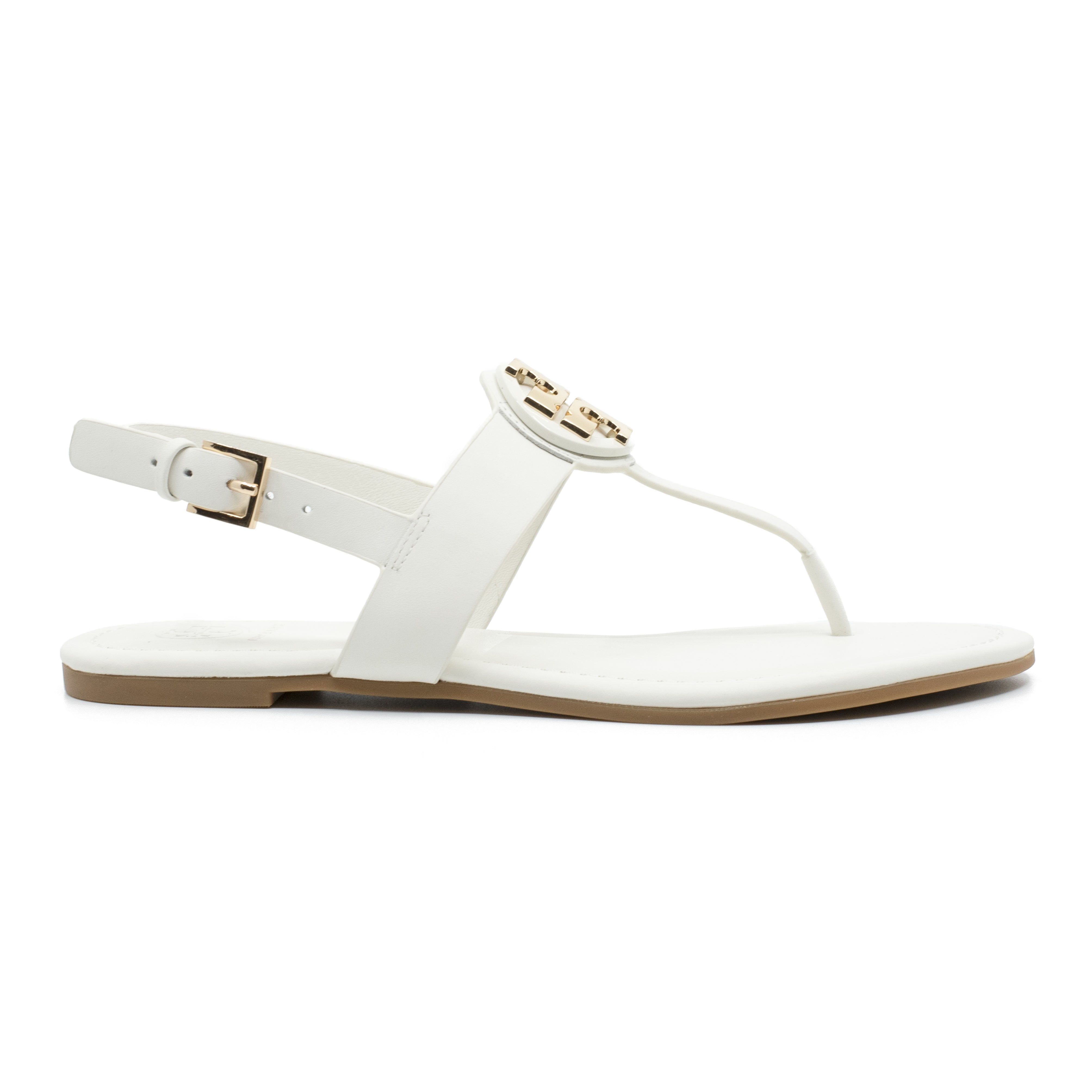 Claire Flat Thong Sandal in Ivory