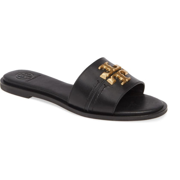 Everly Slide Sandals in Perfect Black