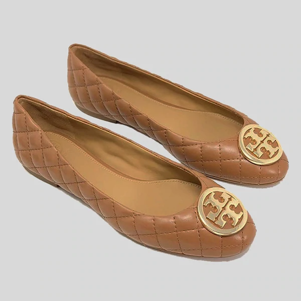 Quilted Ballet Flats in Goan sand