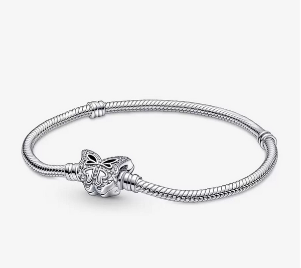 Pandora MOMENTS Butterfly Clasp Snake Chain Bracelet