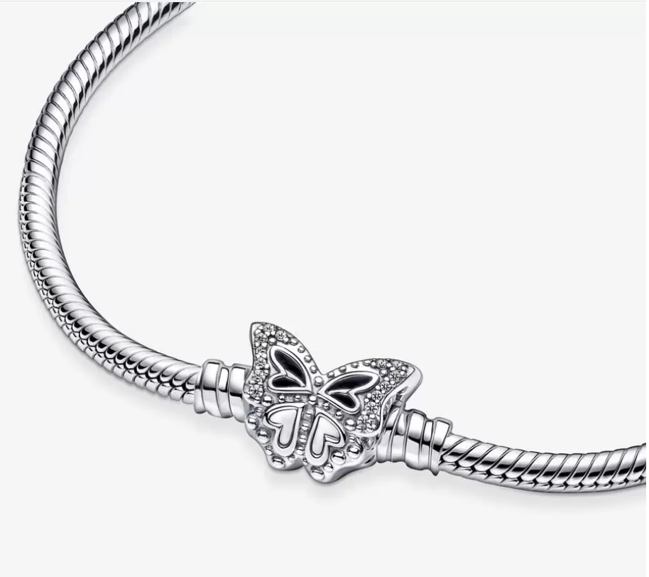 Pandora MOMENTS Butterfly Clasp Snake Chain Bracelet