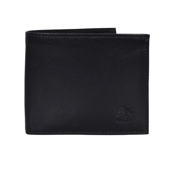 IL BISONTE MEN'S BI-FOLD WALLET IN BLACK COWHIDE LEATHER | C0233 - Galleria di Lux Canada