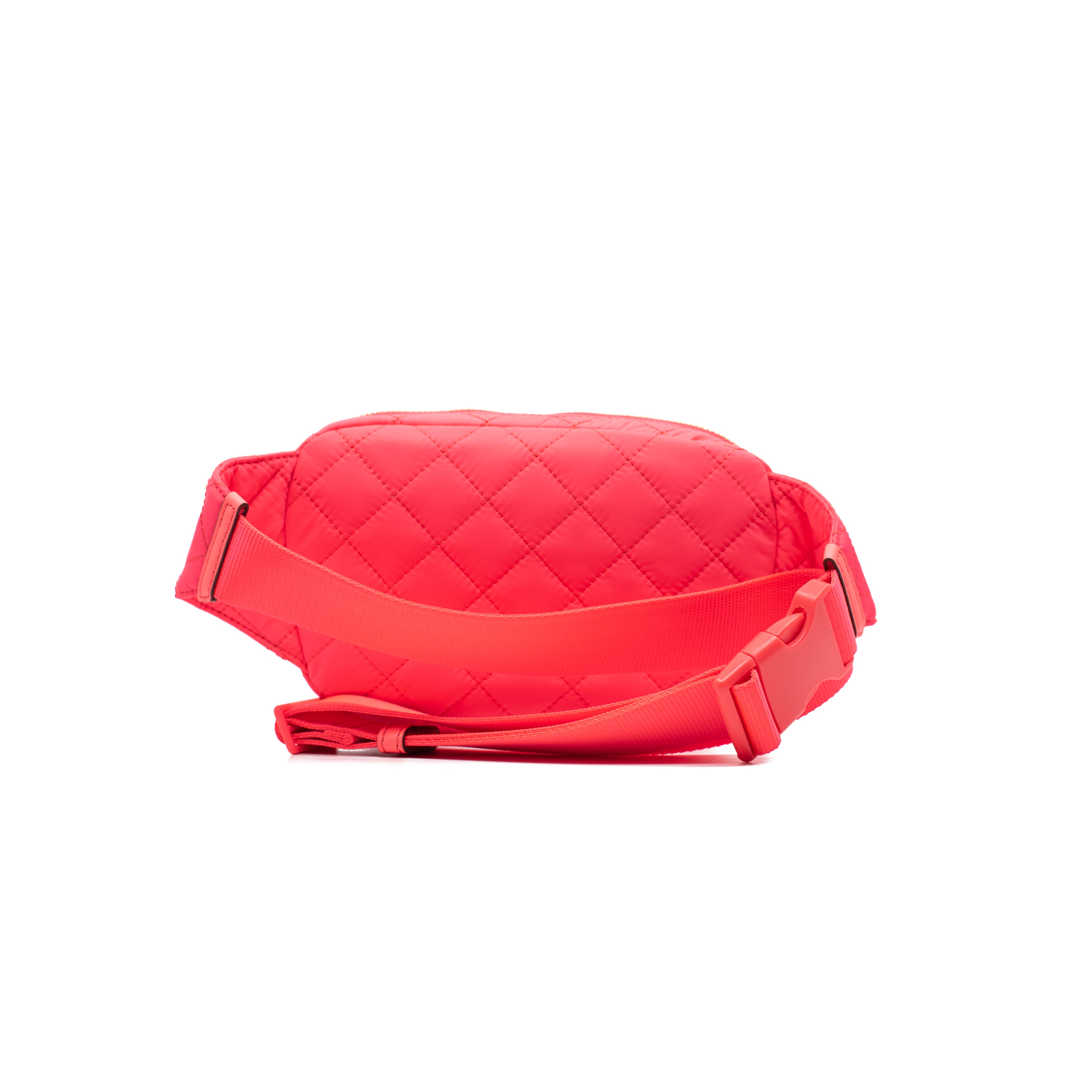 Quilted Belt Bag in Luminous Pink